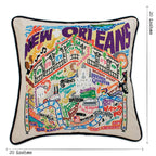 New Orleans Hand - Embroidered Pillow Pillows La Vie Bien New Orleans Hand - Embroidered Pillow