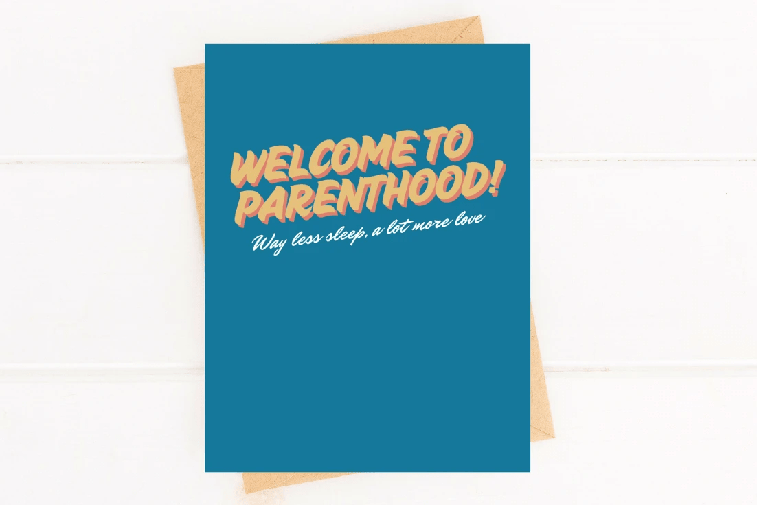 New Parent Card - Baby Congratulations Greeting Card by Five Dot Post
