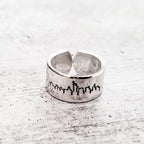 New York City Skyline Aluminum Open Ring Rings La Vie Bien New York City Skyline Aluminum Open Ring