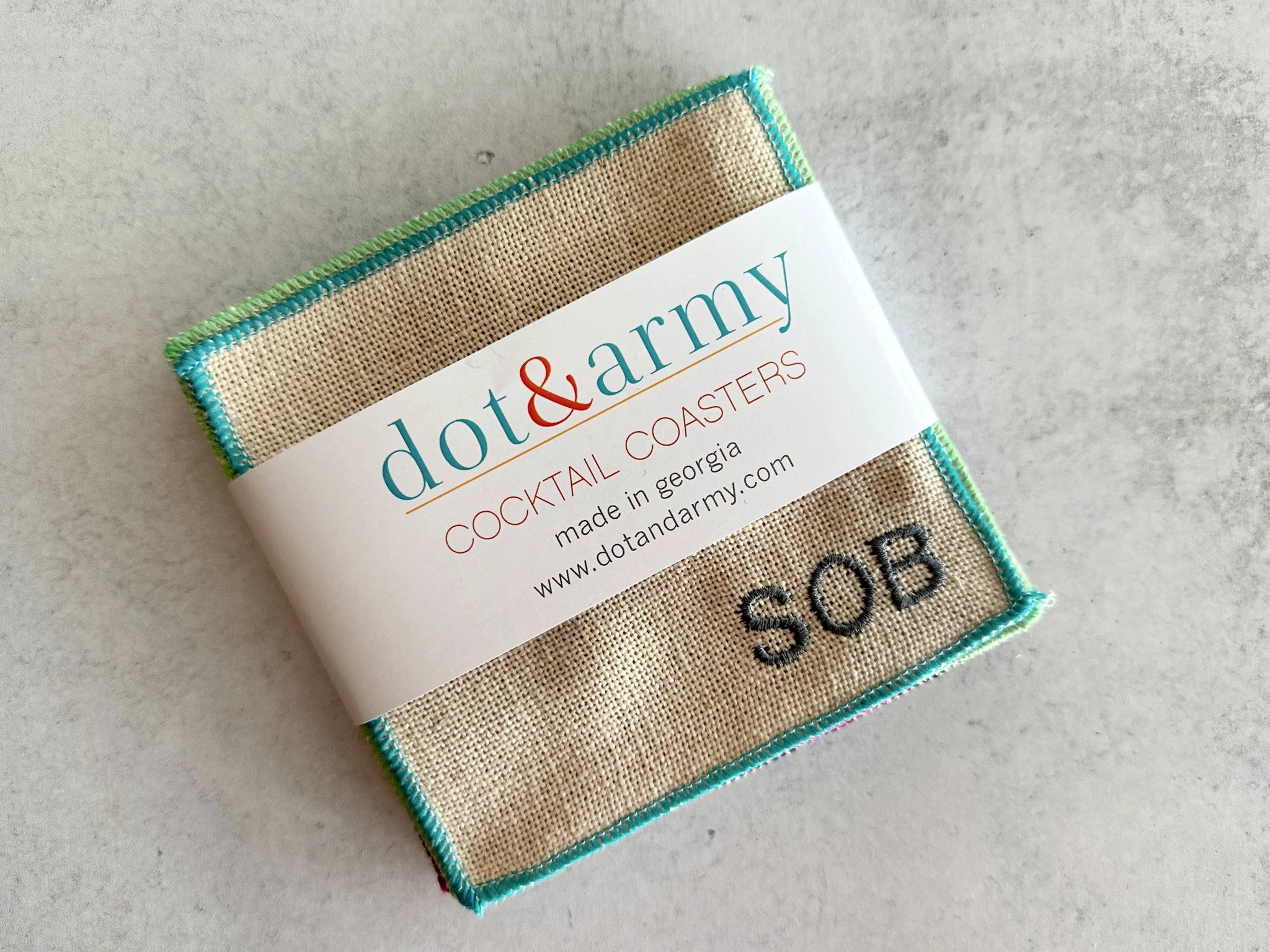 Colorful Sweary Cocktail Coasters, set of 8 by Dot and Army