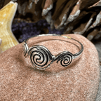 Newgrange Triple Spiral Ring in Sterling Silver Ring La Vie Bien Newgrange Triple Spiral Ring in Sterling Silver