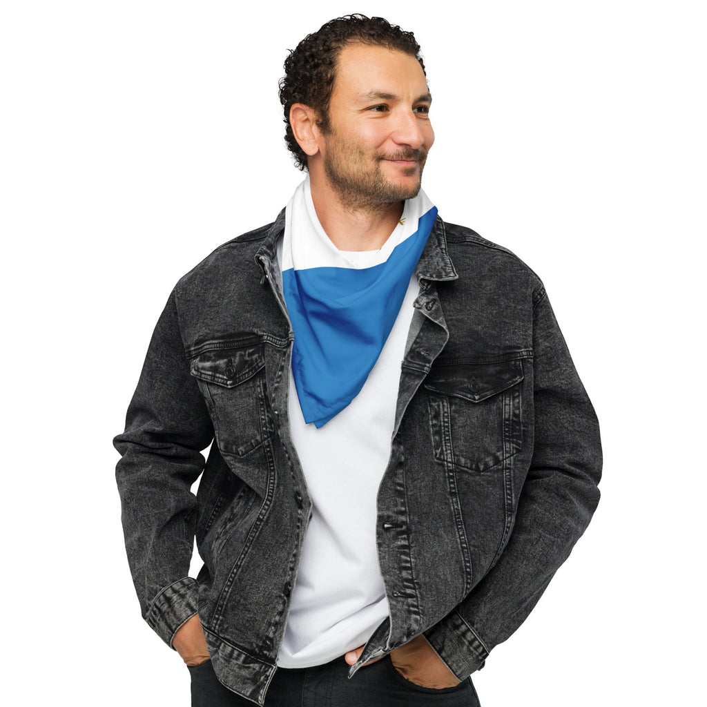 Nicaragua Flag Bandana All-Over Print Bandana La Vie Bien Nicaragua Flag Bandana