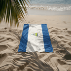 Nicaragua Flag Beach Towel Beach Towel (Generic Brand) La Vie Bien Nicaragua Flag Beach Towel