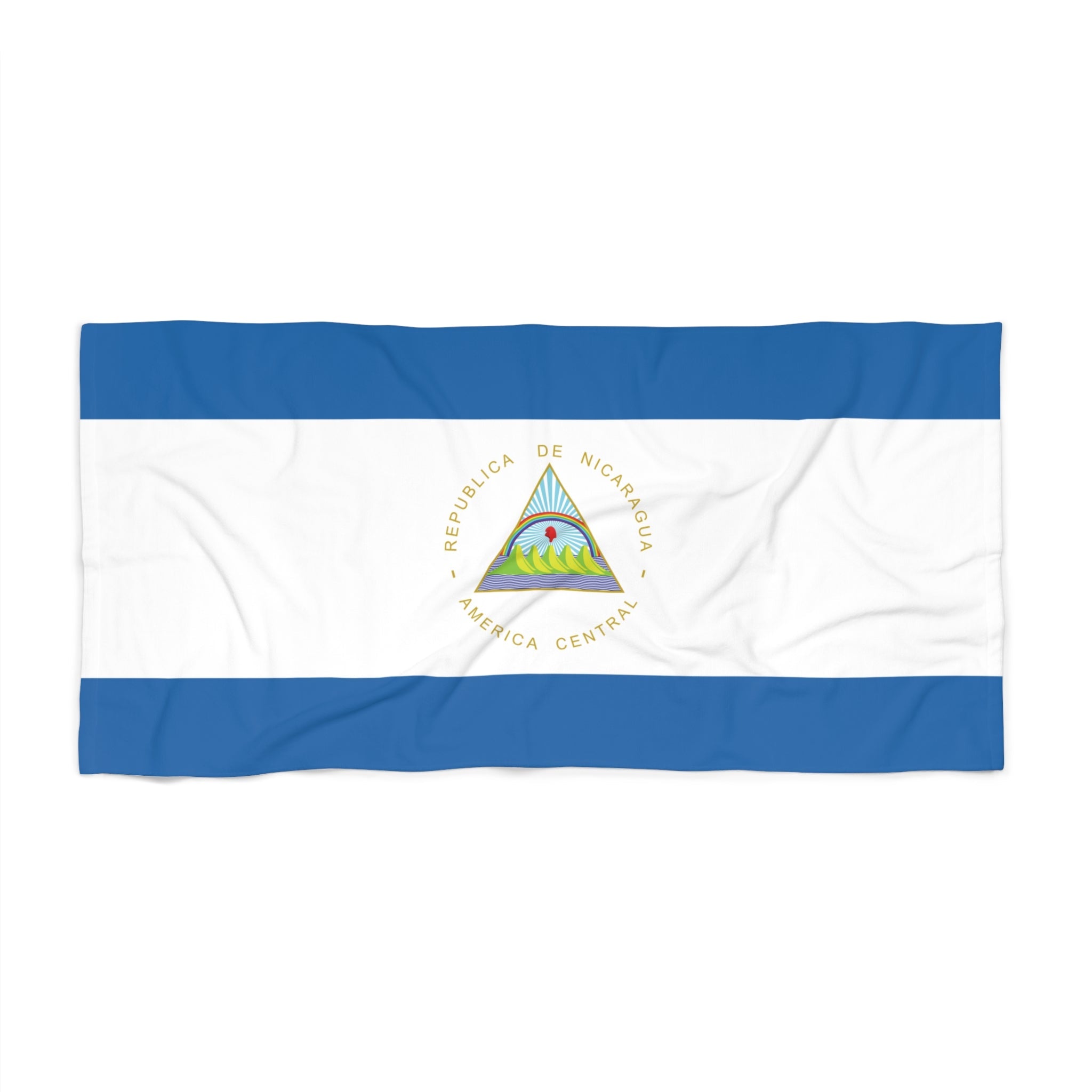 Nicaragua Flag Beach Towel Beach Towel (Generic Brand) La Vie Bien Nicaragua Flag Beach Towel