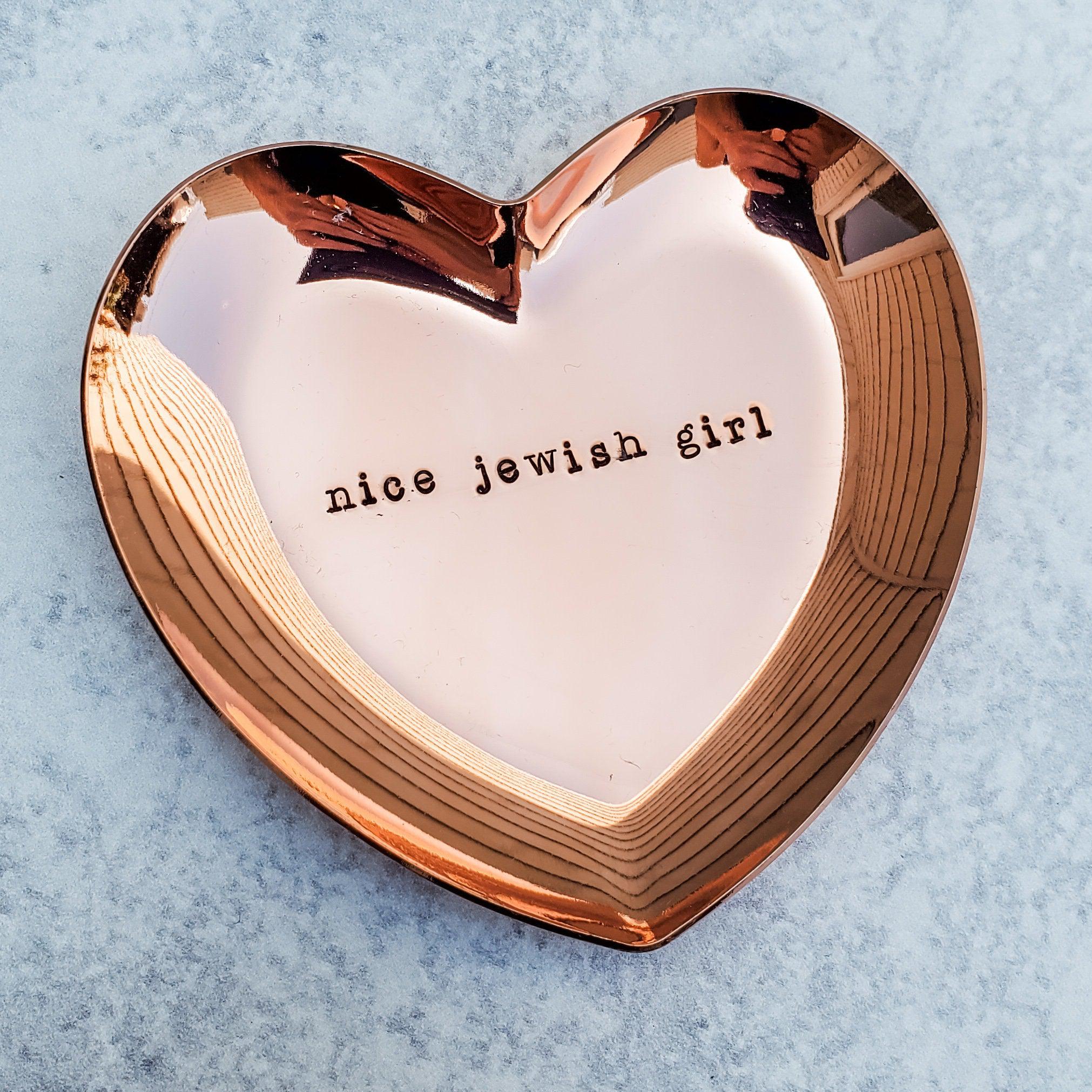 Nice Jewish Girl Heart Shaped Trinket Dish