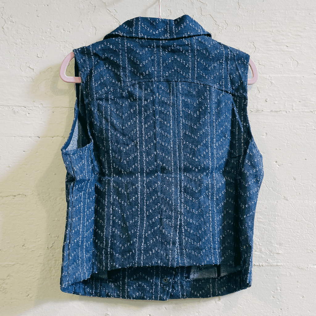 Nice Patches, Babe! Denim Vest with Zipper and Embroidered Patches [Sizes SM - XL]