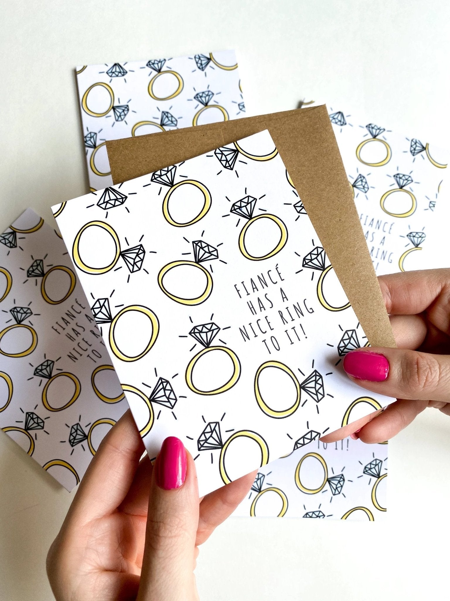 Nice Ring to it Engagement Card, Funny Ring Card, Soon to be Bride Card by Five Dot Post