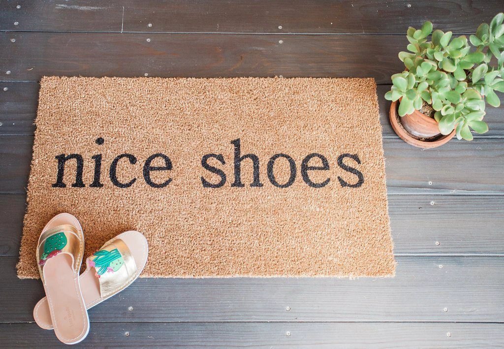 nice shoes Funny Doormat by Nickel Designs Custom Doormats