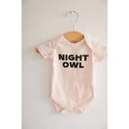 Night Owl Organic Cotton Baby Onesie by Polished Prints