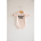 Night Owl Organic Cotton Baby Onesie by Polished Prints