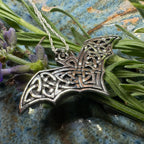 Nighthawk Celtic Bat Necklace in Sterling Silver Pendant La Vie Bien Nighthawk Celtic Bat Necklace in Sterling Silver