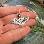 Nighthawk Celtic Bat Necklace in Sterling Silver Pendant La Vie Bien Nighthawk Celtic Bat Necklace in Sterling Silver