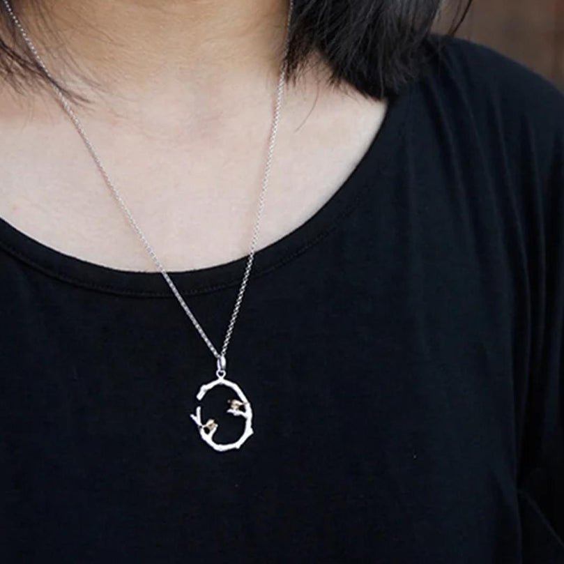 Nightingales on Branch Necklace Necklaces La Vie Bien Nightingales on Branch Necklace