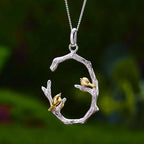 Nightingales on Branch Necklace Necklaces La Vie Bien Nightingales on Branch Necklace