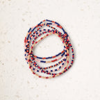 Sangria Seed Bead Bracelets - Set of 6