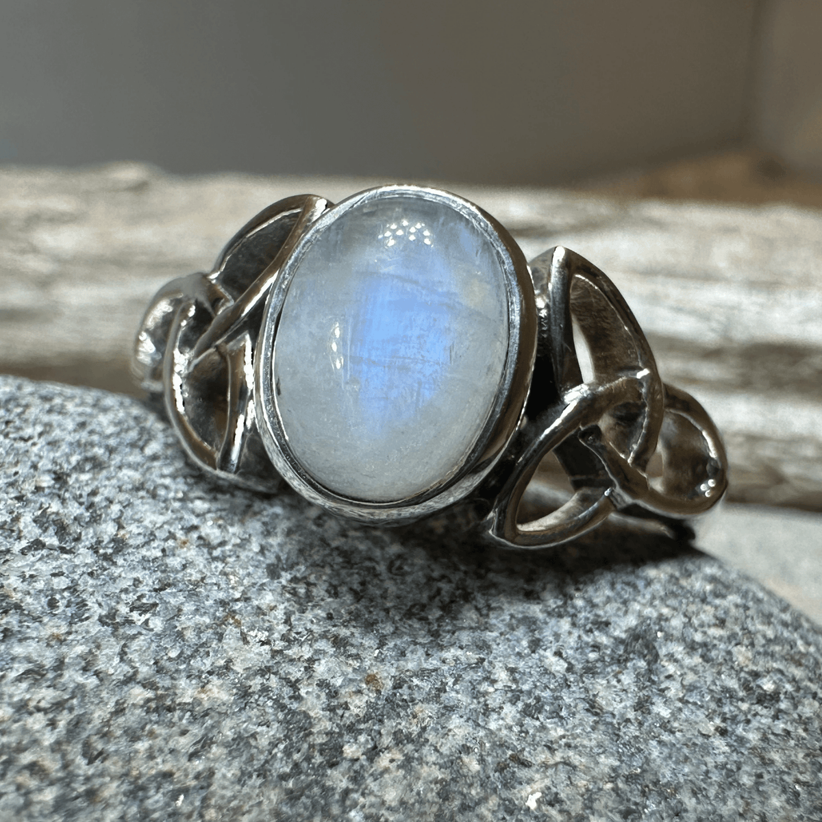Nina Celtic Knot Moonstone Ring for Women Ring La Vie Bien Nina Celtic Knot Moonstone Ring for Women