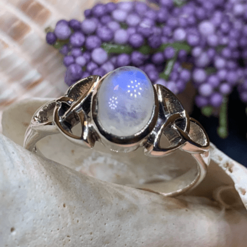 Nina Celtic Knot Moonstone Ring for Women Ring La Vie Bien Nina Celtic Knot Moonstone Ring for Women