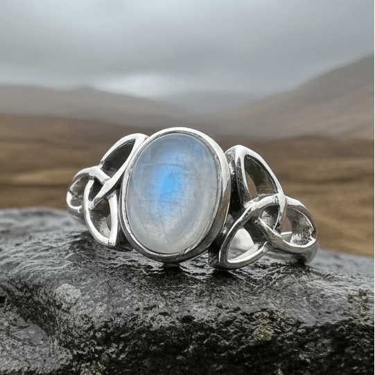 Nina Celtic Knot Moonstone Ring for Women Ring La Vie Bien Nina Celtic Knot Moonstone Ring for Women