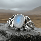 Nina Celtic Knot Moonstone Ring for Women Ring La Vie Bien Nina Celtic Knot Moonstone Ring for Women