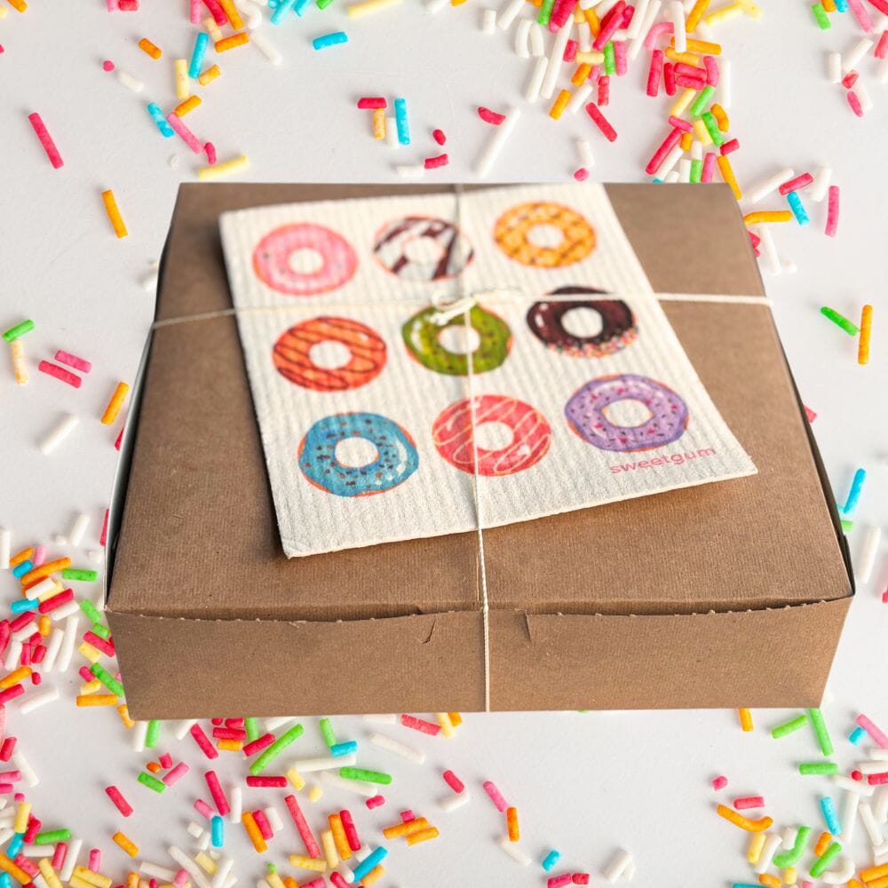 Nine Donuts Swedish dishcloth | Multi-color Swedish Dishcloths La Vie Bien Nine Donuts Swedish dishcloth | Multi-color