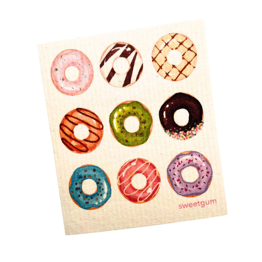 Nine Donuts Swedish dishcloth | Multi-color Swedish Dishcloths La Vie Bien Nine Donuts Swedish dishcloth | Multi-color
