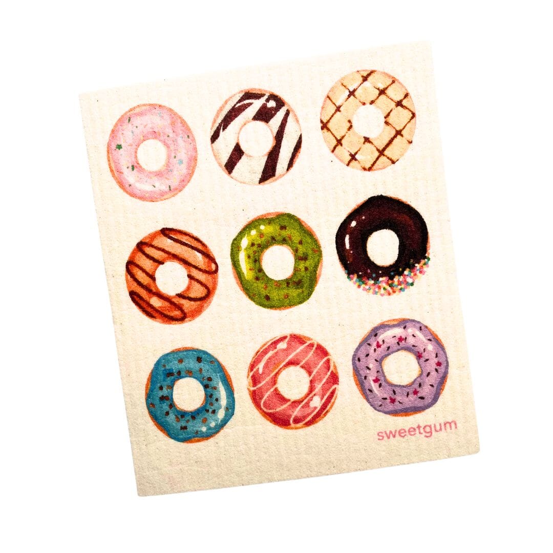 Nine Donuts Swedish dishcloth | Multi-color Swedish Dishcloths La Vie Bien Nine Donuts Swedish dishcloth | Multi-color
