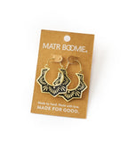 Nisha Lotus Hoop Earrings HME stock line La Vie Bien Nisha Lotus Hoop Earrings