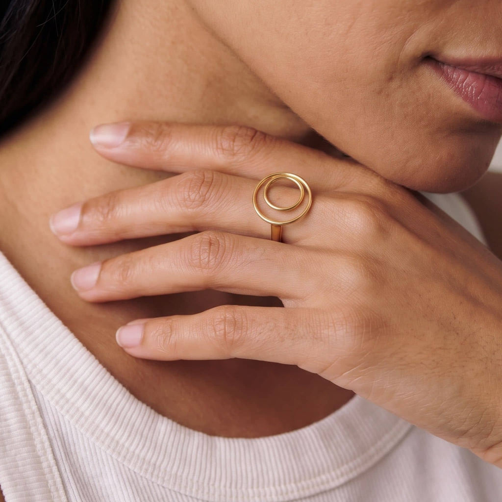 Nita Three Moon Phases Cocktail Ring for Women Rings La Vie Bien Nita Three Moon Phases Cocktail Ring for Women