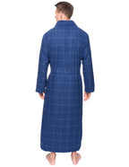 Men's Premium 100% Cotton Flannel Fleece Lined Robe