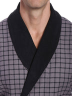 Men's Premium 100% Cotton Flannel Fleece Lined Robe