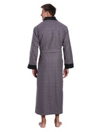 Men's Premium 100% Cotton Flannel Fleece Lined Robe