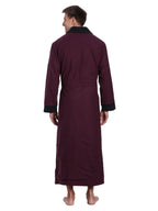 Men's Premium 100% Cotton Flannel Fleece Lined Robe
