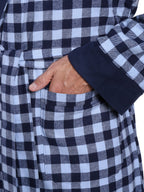 Men's Premium 100% Cotton Flannel Fleece Lined Robe
