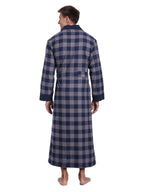 Men's Premium 100% Cotton Flannel Fleece Lined Robe