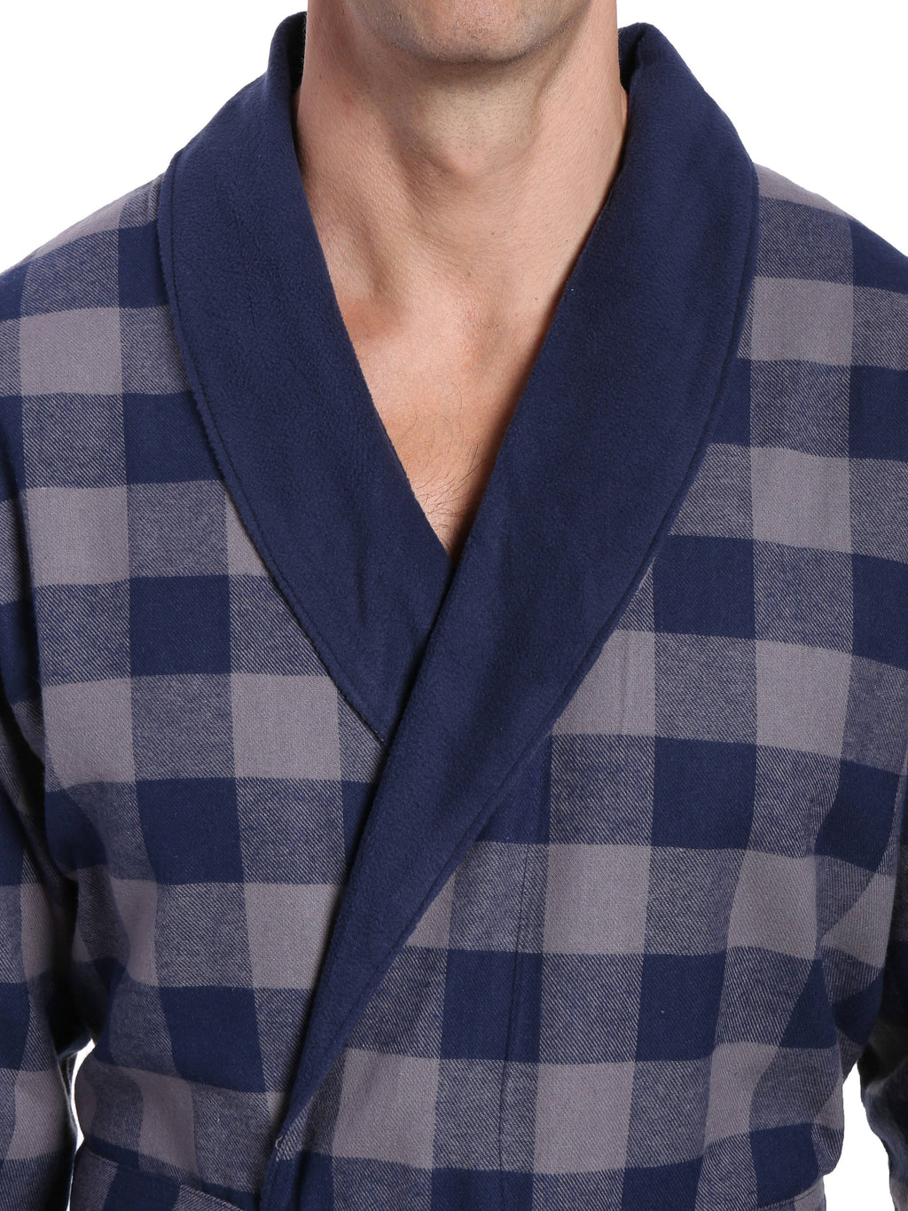 Men's Premium 100% Cotton Flannel Fleece Lined Robe