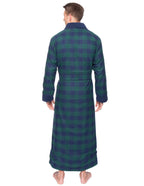 Men's Premium 100% Cotton Flannel Fleece Lined Robe