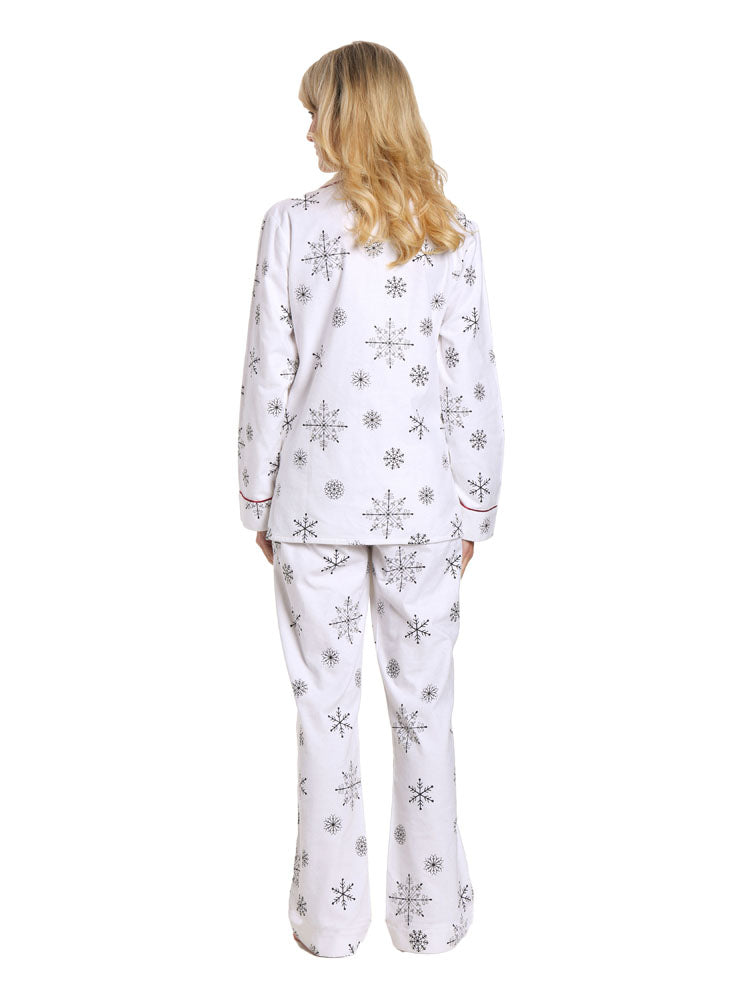 Womens Premium 100% Cotton Flannel Pajama Sleepwear Set