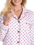 Womens Premium 100% Cotton Flannel Pajama Sleepwear Set