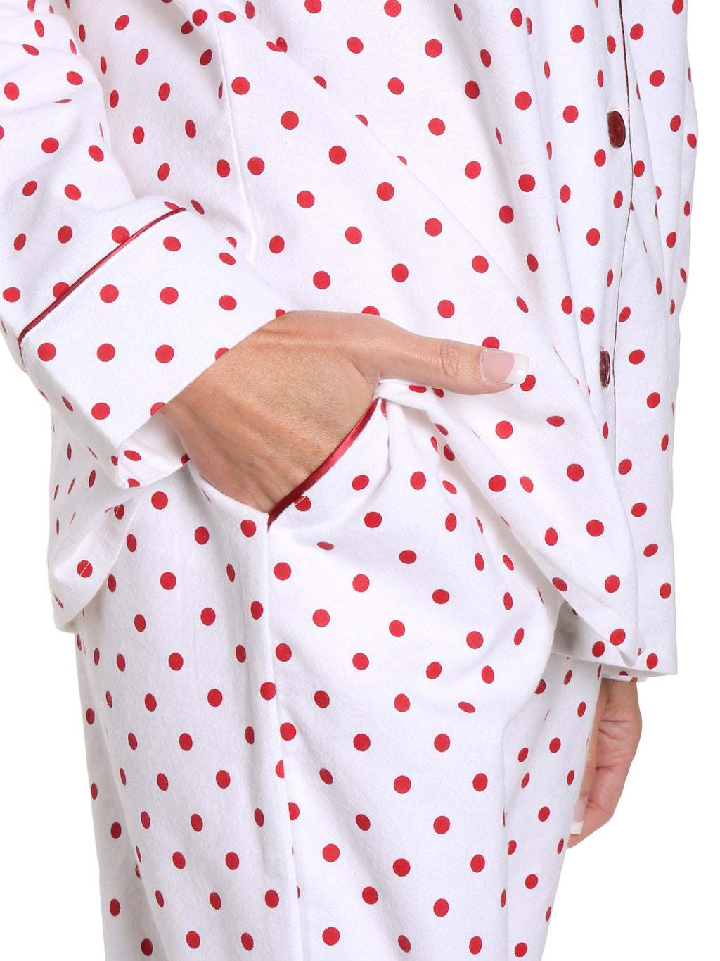 Womens Premium 100% Cotton Flannel Pajama Sleepwear Set