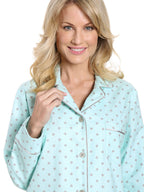 Womens Premium 100% Cotton Flannel Pajama Sleepwear Set