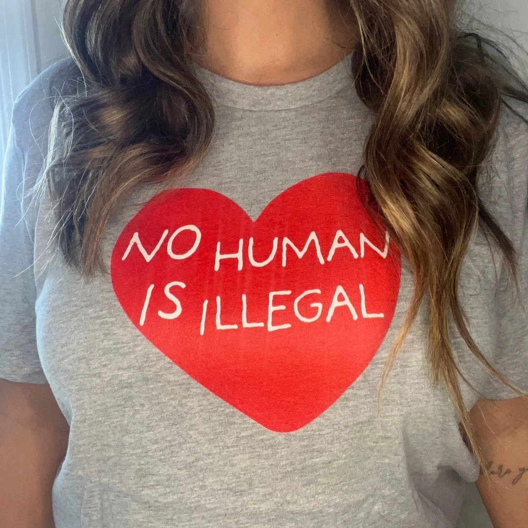 No Human Is Illegal Classic Tee by Kind Cotton