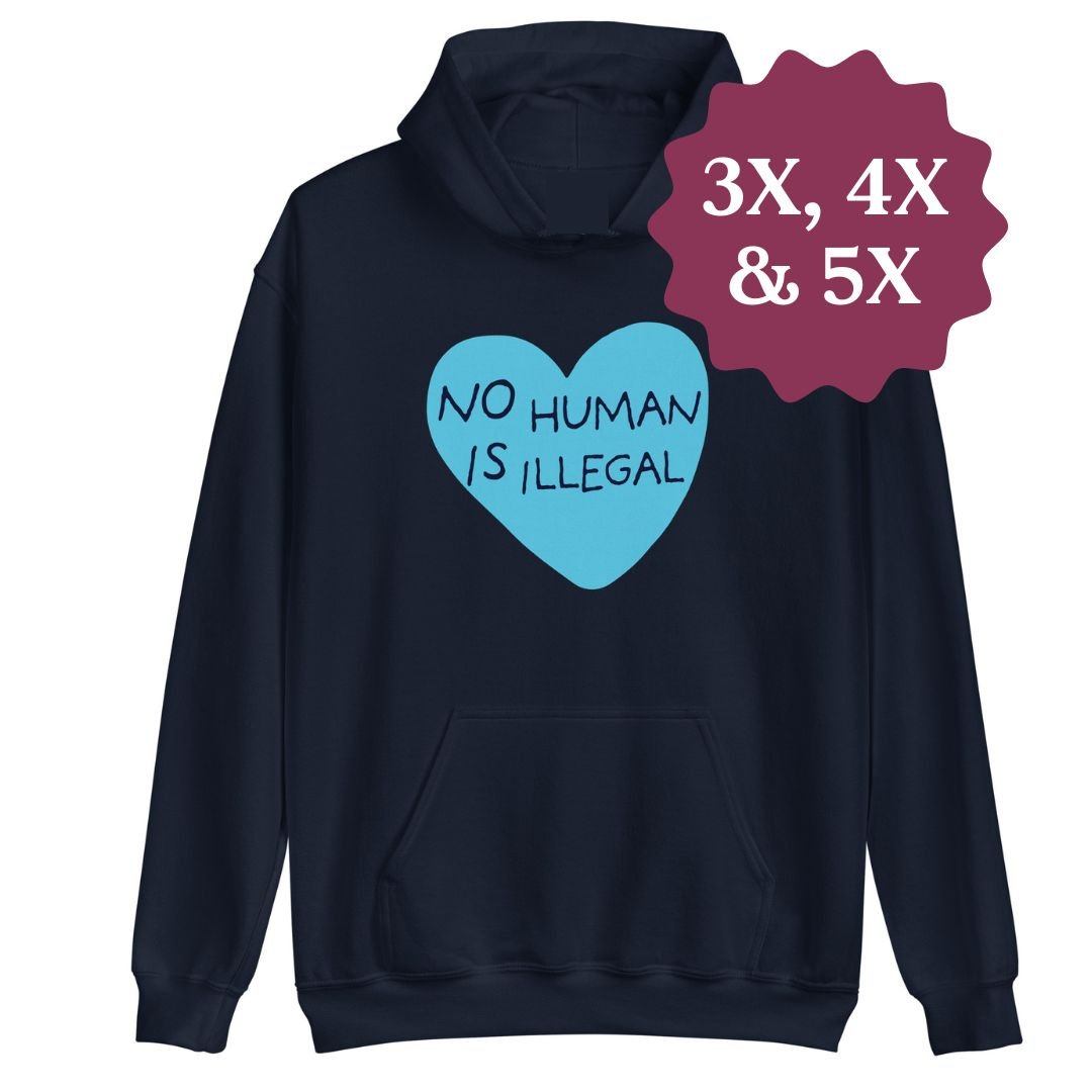 No Human Is Illegal Pullover Fleece shirts La Vie Bien No Human Is Illegal Pullover Fleece