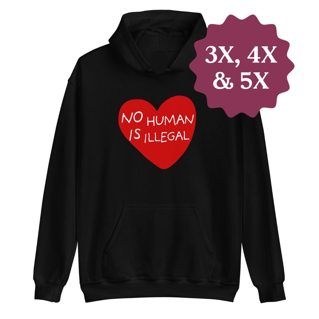 No Human Is Illegal Pullover Fleece shirts La Vie Bien No Human Is Illegal Pullover Fleece