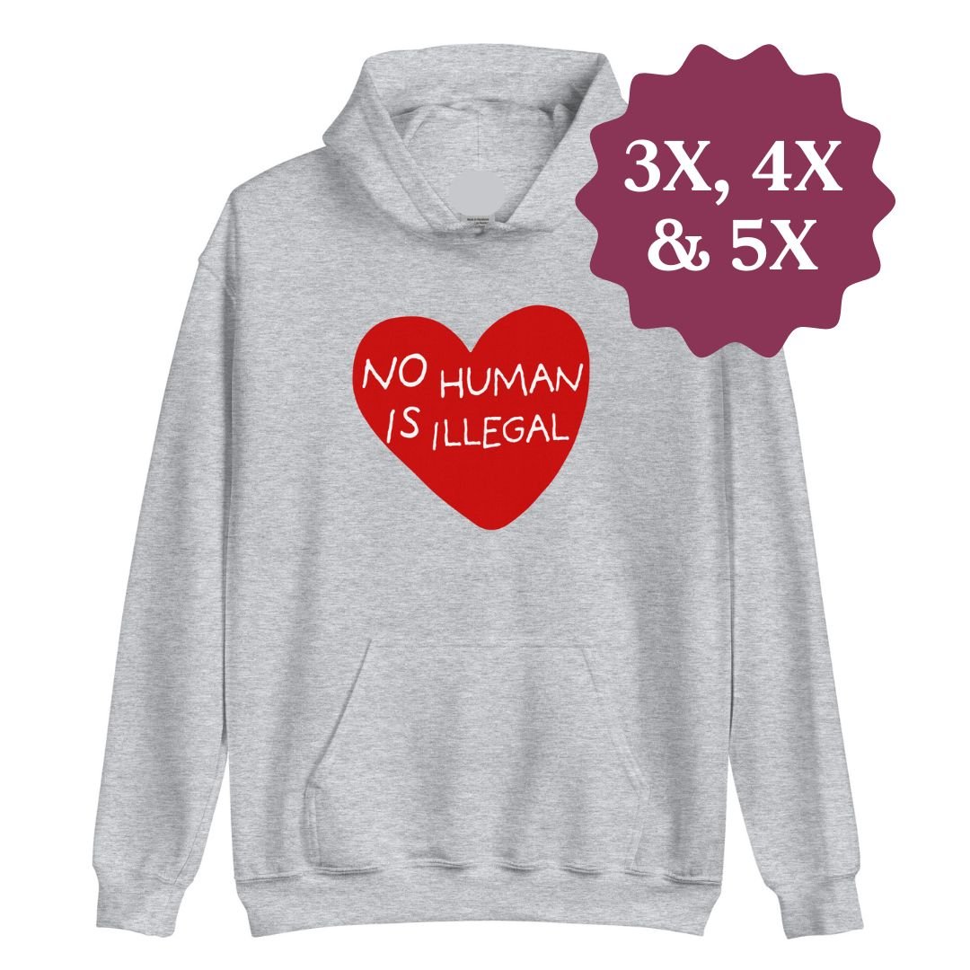 No Human Is Illegal Pullover Fleece shirts La Vie Bien No Human Is Illegal Pullover Fleece