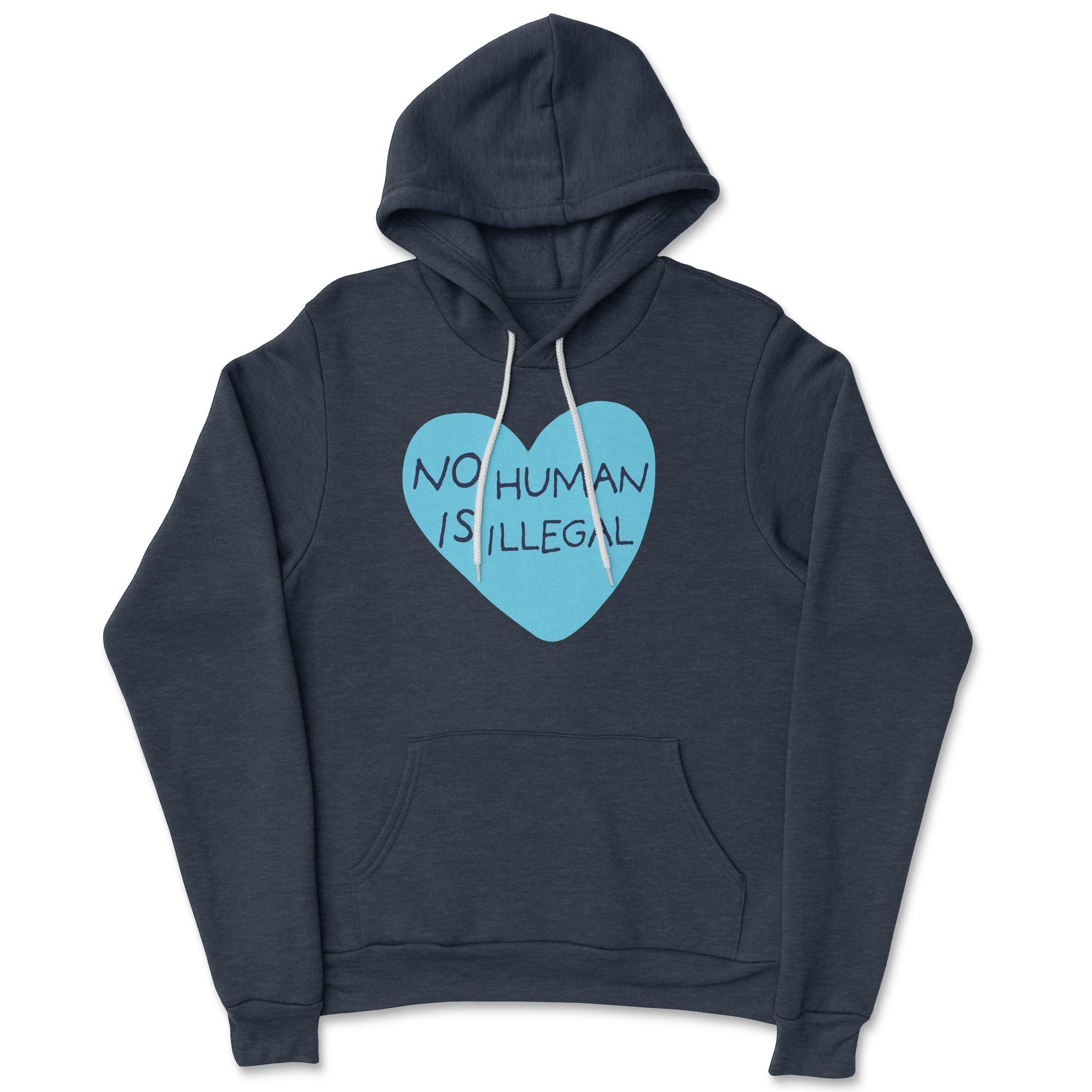 No Human Is Illegal Pullover Fleece shirts La Vie Bien No Human Is Illegal Pullover Fleece