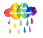 No Rain No Rainbows Sticker by RainBee Designs LLC