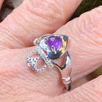 Noble Heart Amethyst Irish Claddagh Ring Ring La Vie Bien Noble Heart Amethyst Irish Claddagh Ring