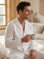 Noble Mount 100% Linen Men's Pajama Set for Summer pajama-sets La Vie Bien Noble Mount 100% Linen Men's Pajama Set for Summer