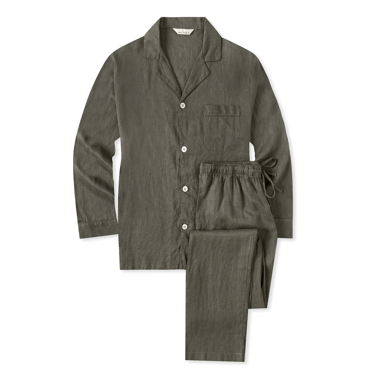 Noble Mount 100% Linen Men's Pajama Set for Summer pajama-sets La Vie Bien Noble Mount 100% Linen Men's Pajama Set for Summer