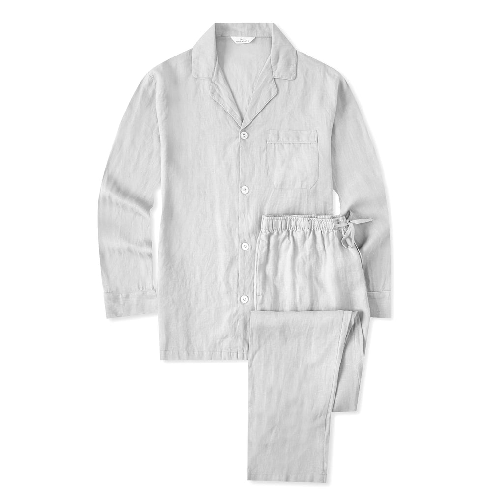 Noble Mount 100% Linen Men's Pajama Set for Summer pajama-sets La Vie Bien Noble Mount 100% Linen Men's Pajama Set for Summer